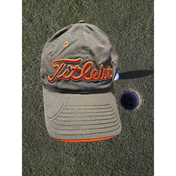Men's‎ Titleist Adjustable Hat Gray/Orange - Picture 1 of 2